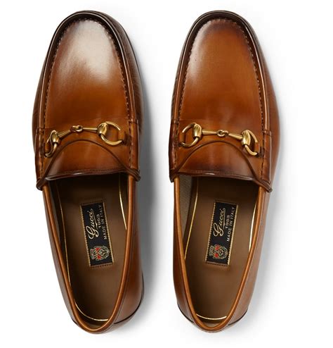 gucci brown mens loafers